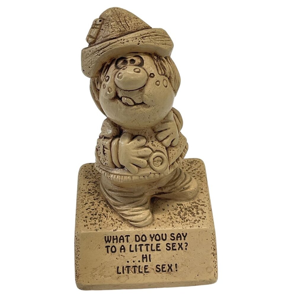 Vintage Paula 1974 Figurine "What Do You Say‎ To A Little Sex?" Resin Statue USA